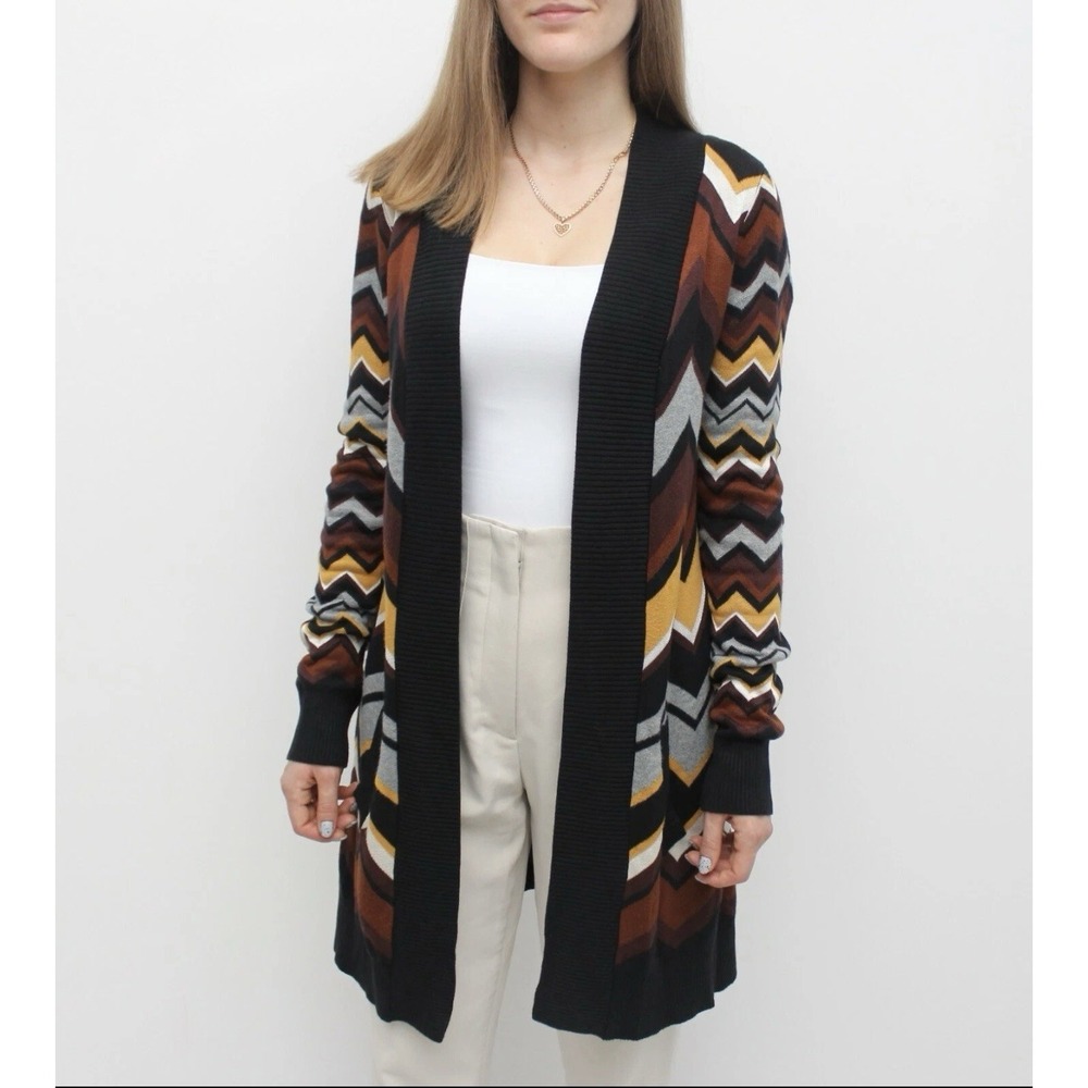 Women's MISSONI Open Front‎ Cardigan Sweater Long Sleeves RARE Size Small